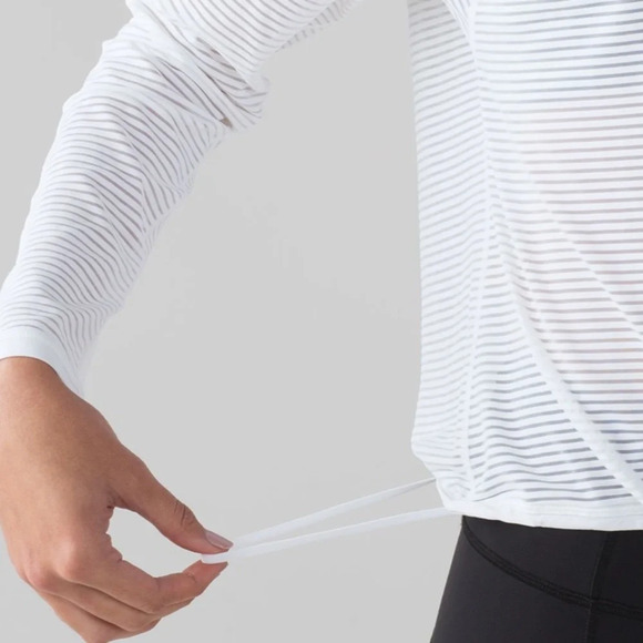 White Striped Women's Top - Picture 4 of 9